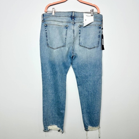 rag & bone NWT Dre Low-Rise Slim Fit Boyfriend Denim Jeans Thunderbird Size 32 - Picture 6 of 10